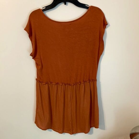 Maurice’s | Women’s Rayon Burnt Orange Rust Sleeveless Blouse Top Shirt Size XS - Picture 2 of 16